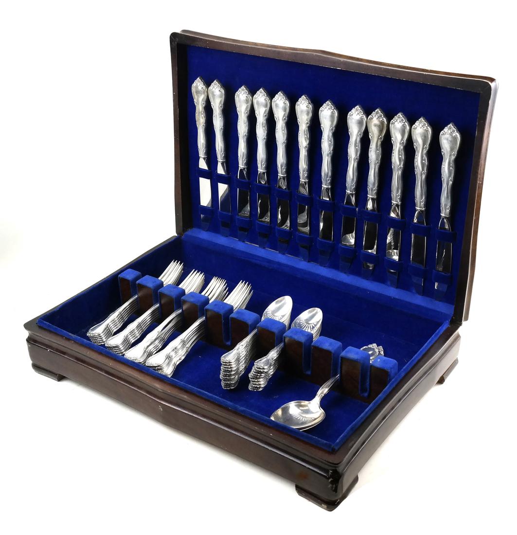 Partial Sterling Silver Flatware Set, 60 pieces (1 of 6)