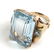 14k Yellow Gold Aquamarine and Diamond Ring