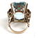 14k Yellow Gold Aquamarine and Diamond Ring - 3