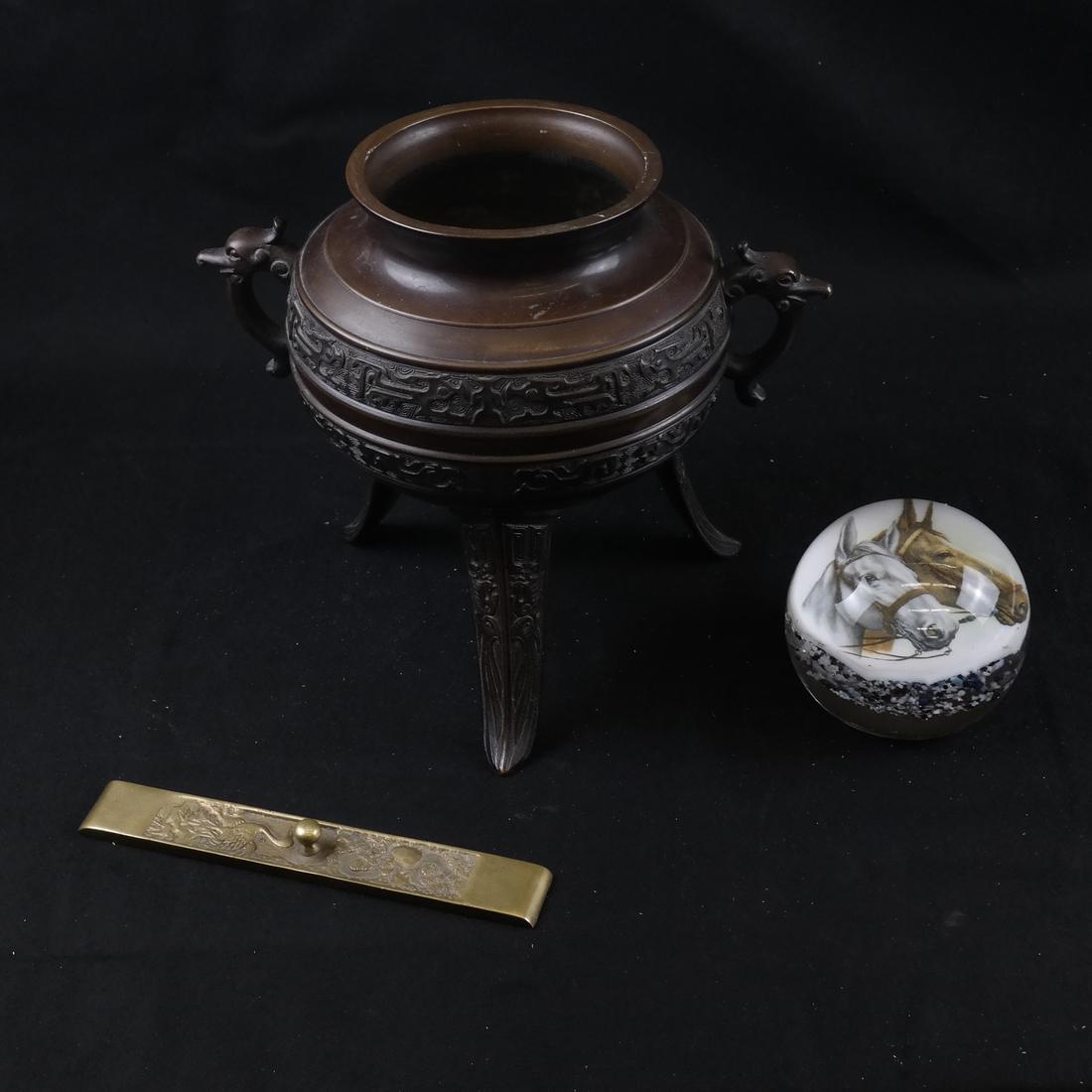 Horse Paperweight, Chinese Bronze Vessel, Other (1 of 8)