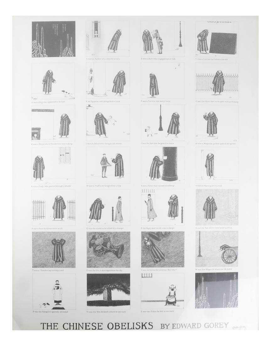 Edward Gorey, "The Chinese Obelisks" Signed Poster (1 of 7)