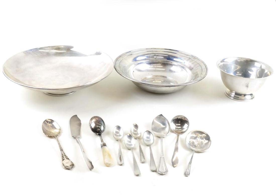 Group of Sterling Silver Bowls and Assorted Spoons (1 of 9)