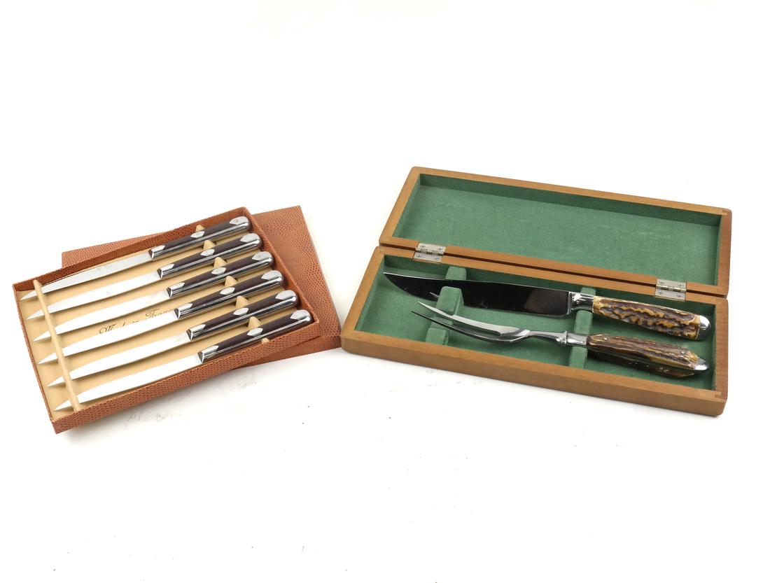 French Knife Set and Stag Carving Set (1 of 5)