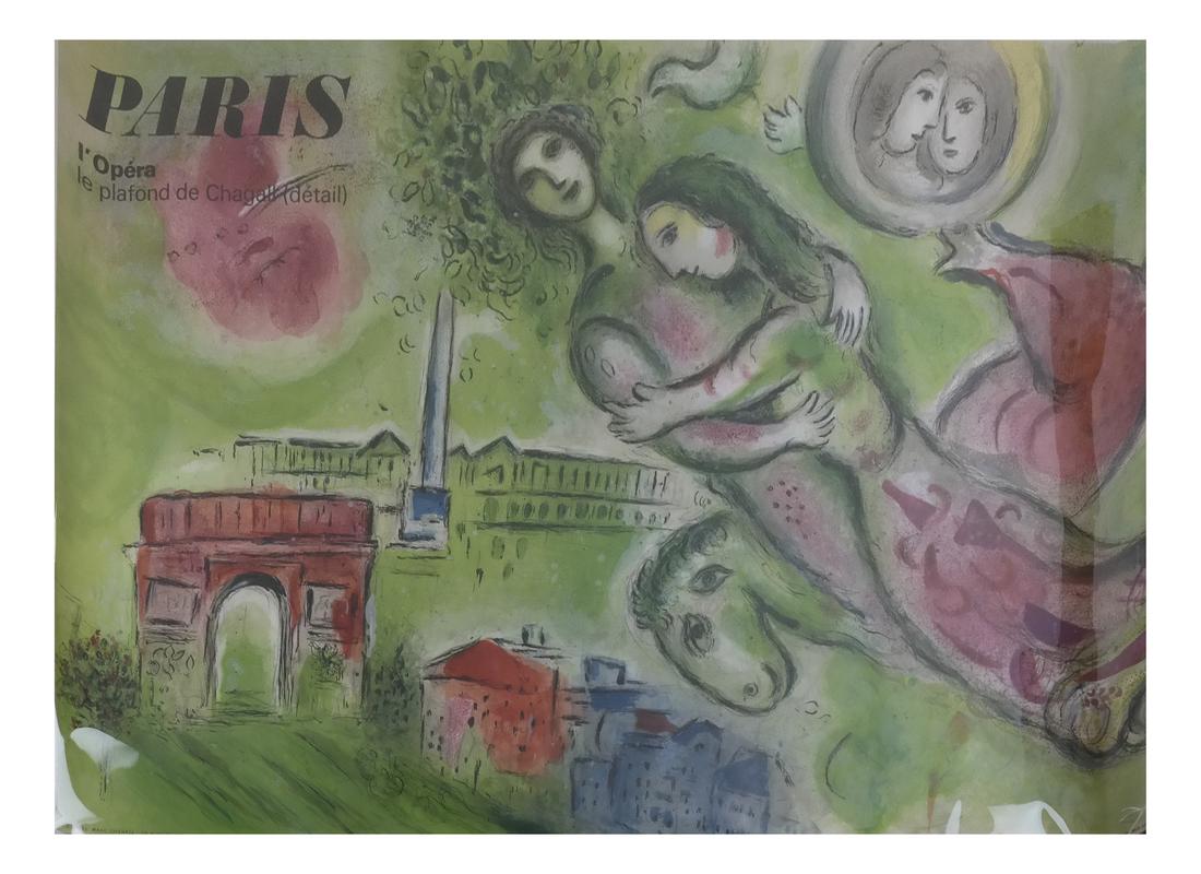 After Marc Chagall, Vintage "Paris L'Opera" Poster (1 of 9)
