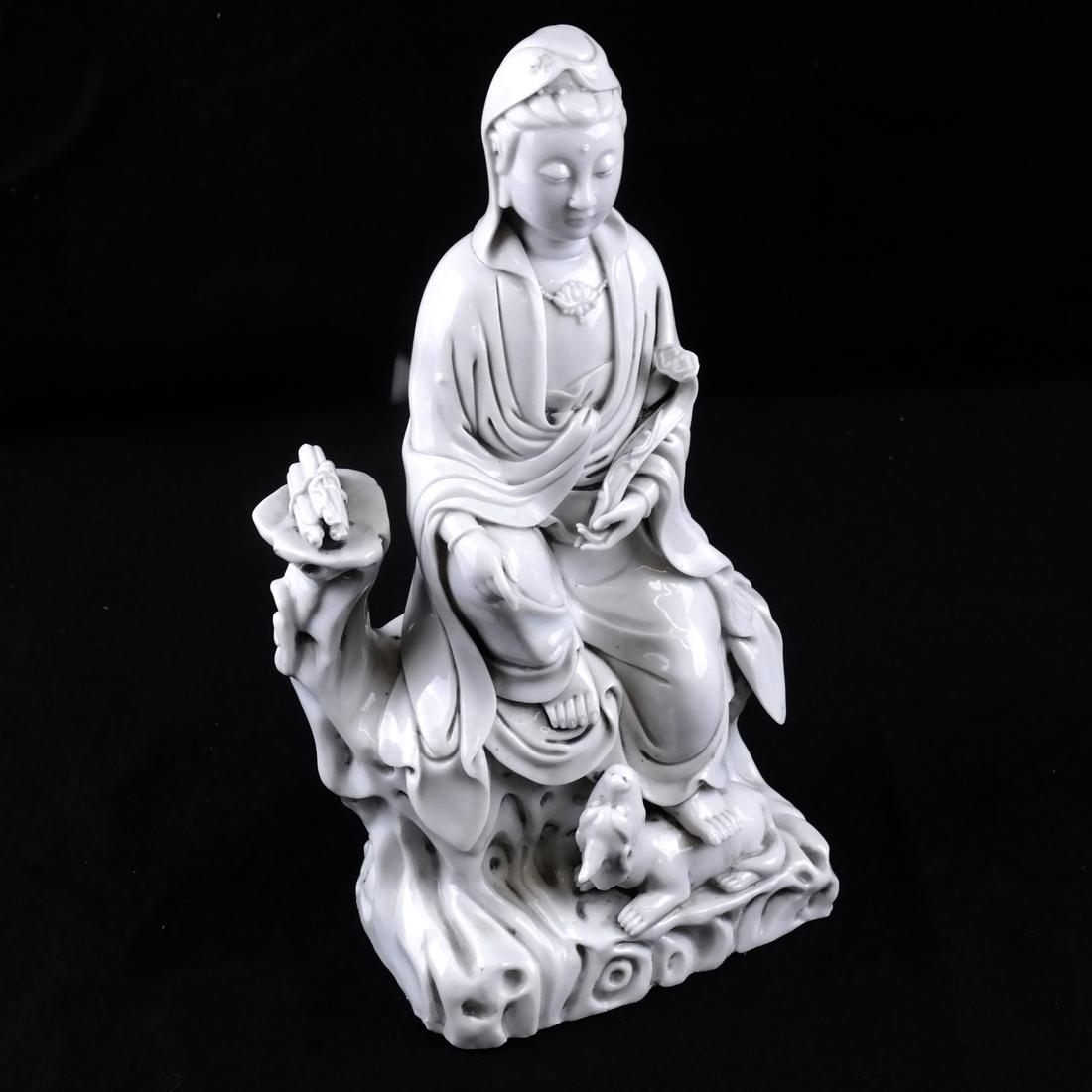 Porcelain Blanc de Chine Seated Empress (1 of 7)