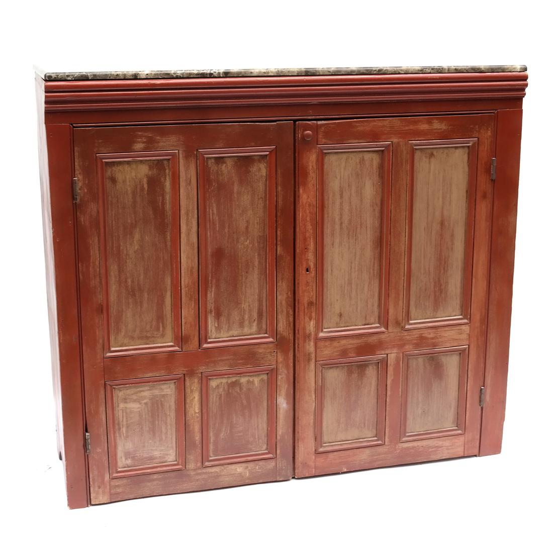 Vintage Red Painted Cupboard (1 of 7)