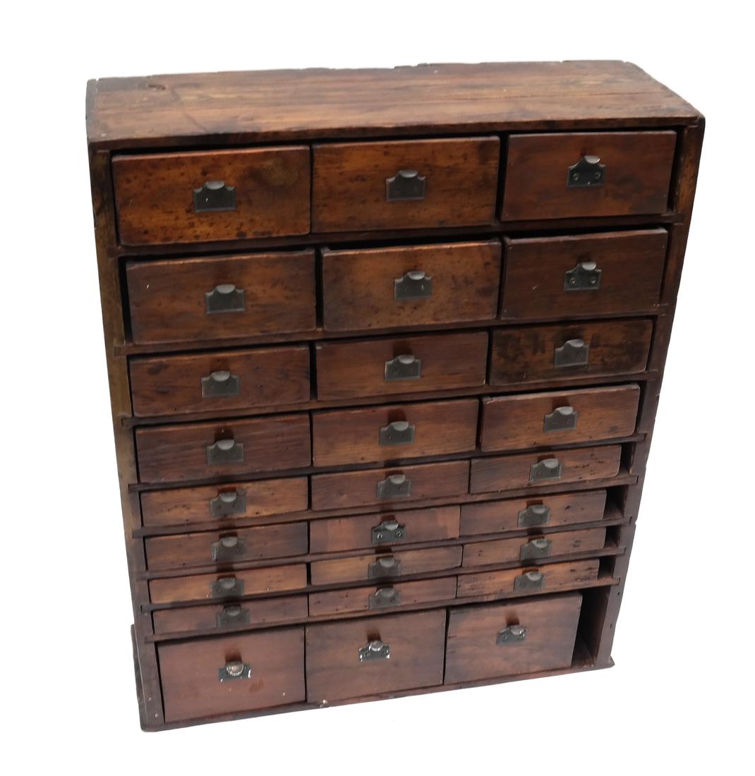Antique Pine Typesetter Chest (1 of 9)