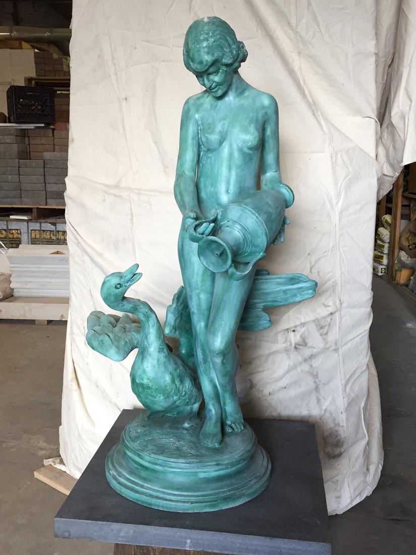 Lady with Bird Garden Statue, C. 1928 (1 of 4)