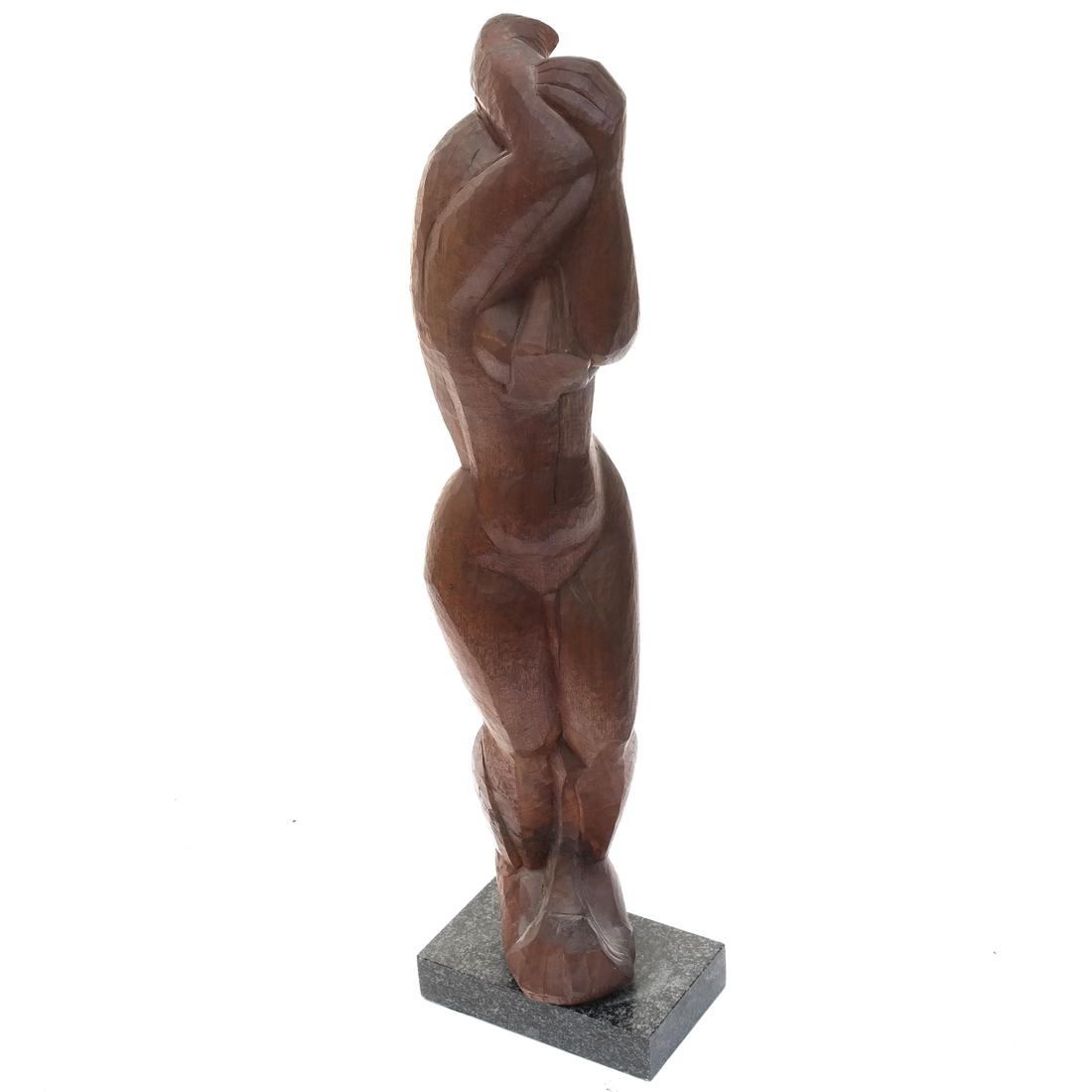 Lorrie Goulet, "Niki", Walnut Figural Sculpture (1 of 7)