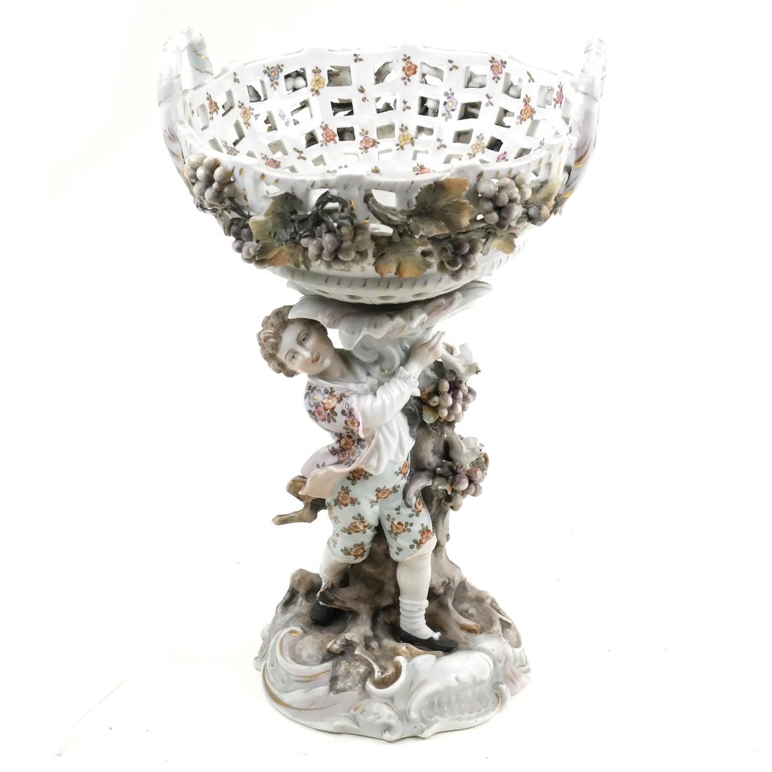 Continental Porcelain Figural Compote (1 of 7)