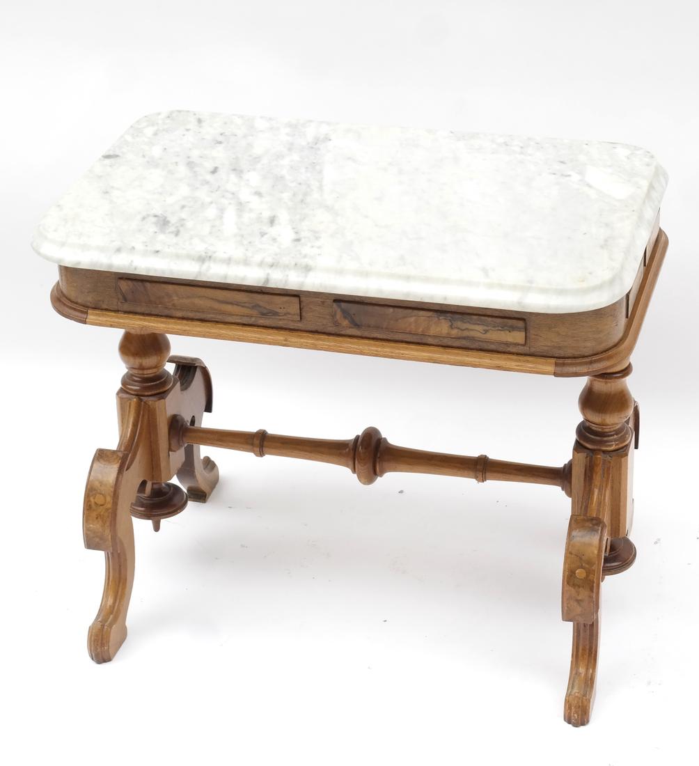 19th C. Victorian Walnut Low Table (1 of 5)