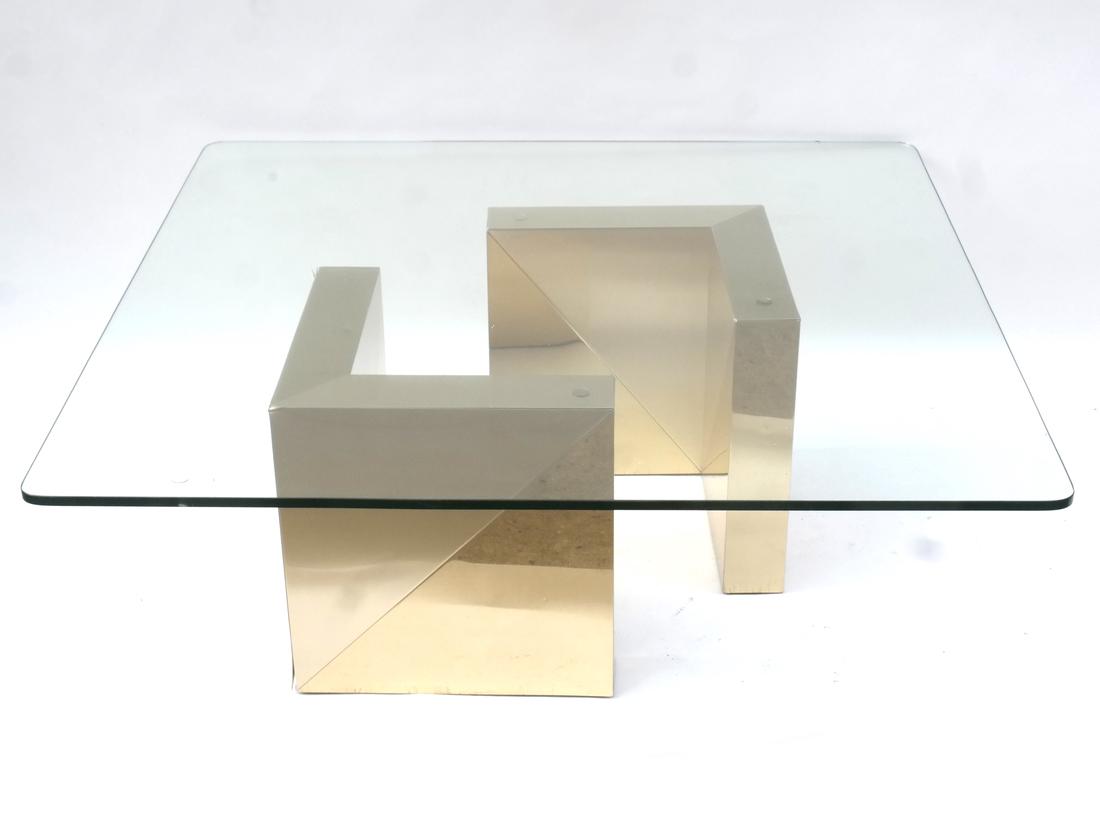 Mid-Century Modern Glass Top Low Table (1 of 5)