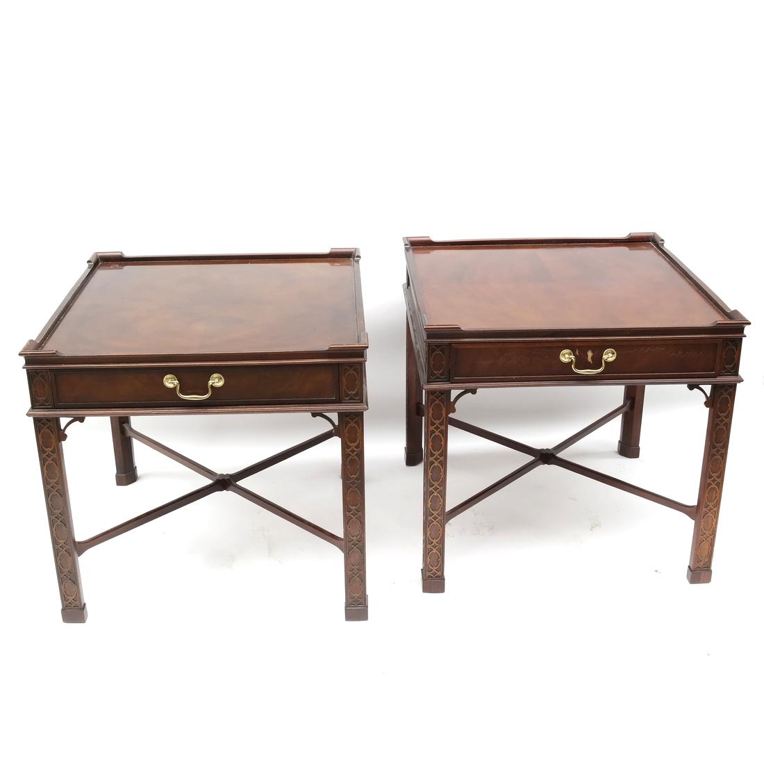 Pair of Chippendale-Style Side Tables By Baker (1 of 8)
