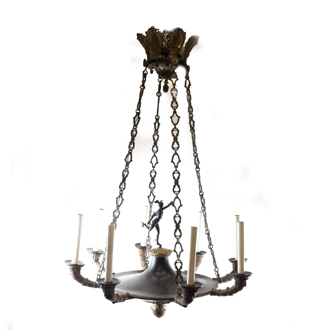 19th Century Ornate Allegorical 8-Light Chandelier (1 of 6)