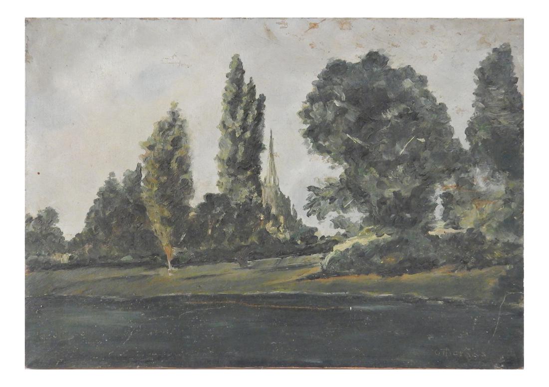 G. Thomas, Landscape, Oil on Canvas (1 of 5)