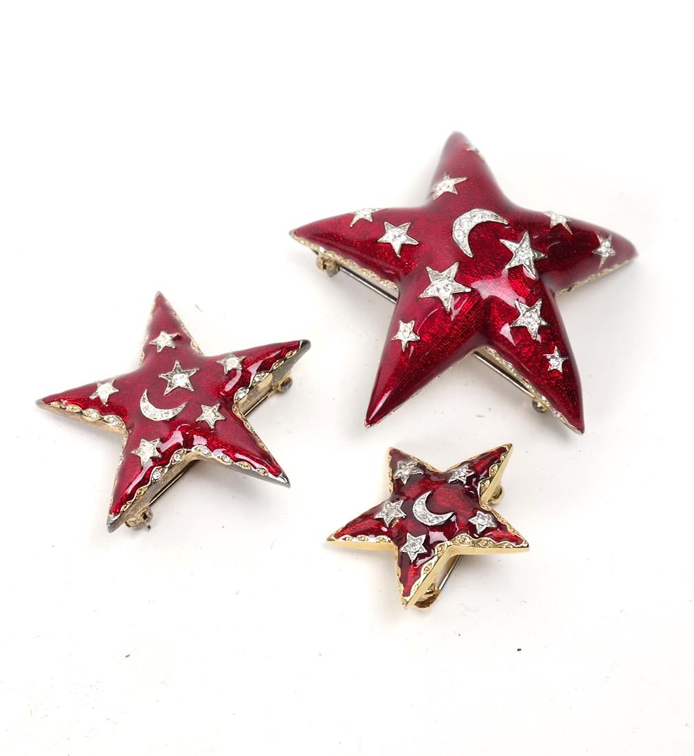 Three Butler, Wilson "Star" Pins (1 of 6)