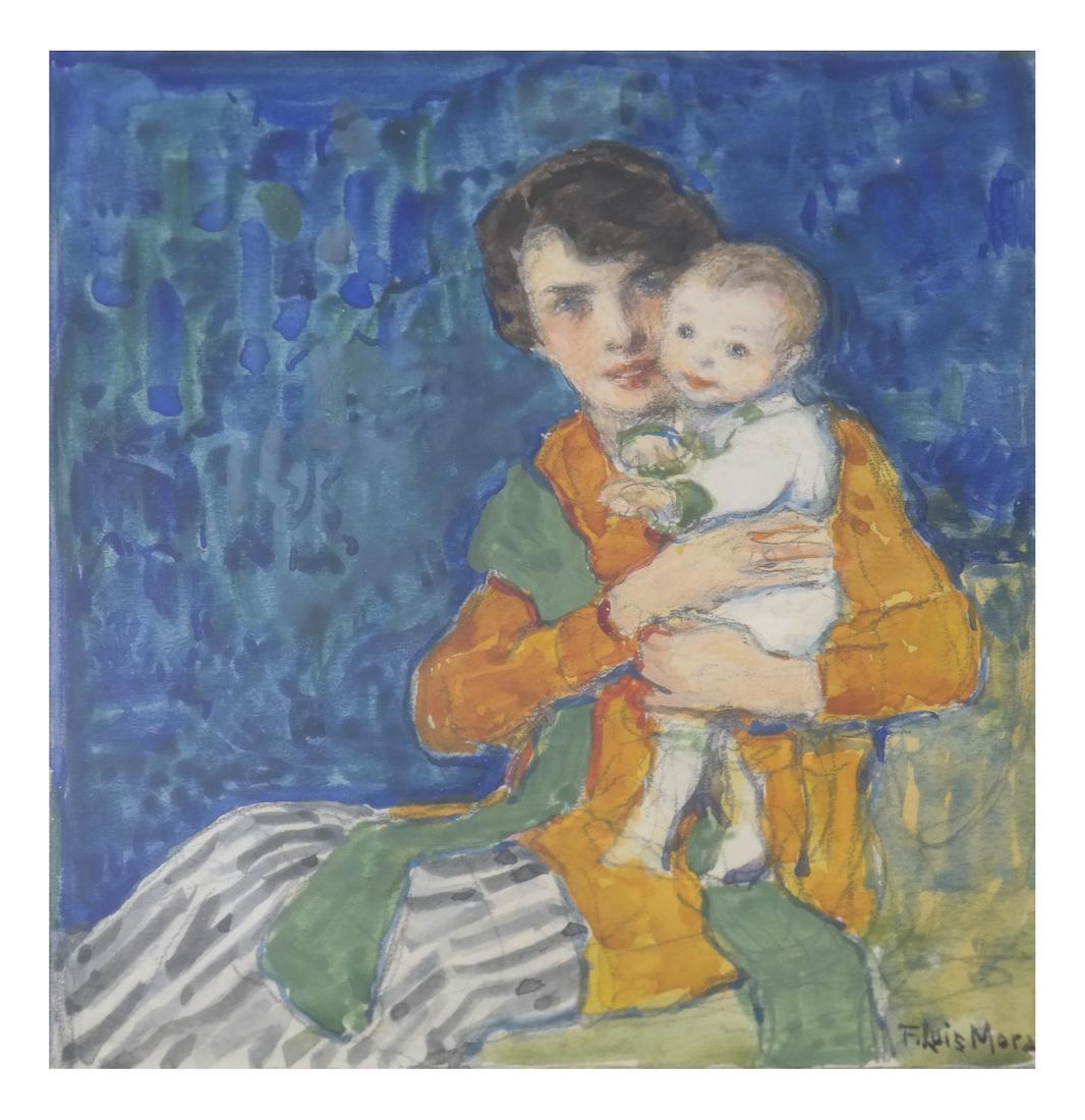 F. Louis Mora, Mother & Child - WC (1 of 5)