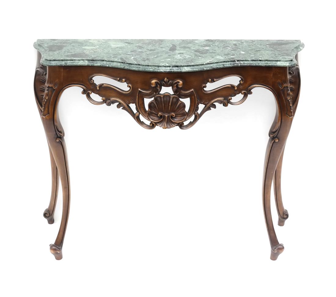 Louis XV-Style Green Marble Top Console (1 of 5)