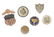 WM. MCKINLEY - 1896 & 1900 ASSTD. PIN BACKS, STUDS, ETC - 4