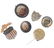 WM. MCKINLEY - 1896 & 1900 ASSTD. PIN BACKS, STUDS, ETC - 6
