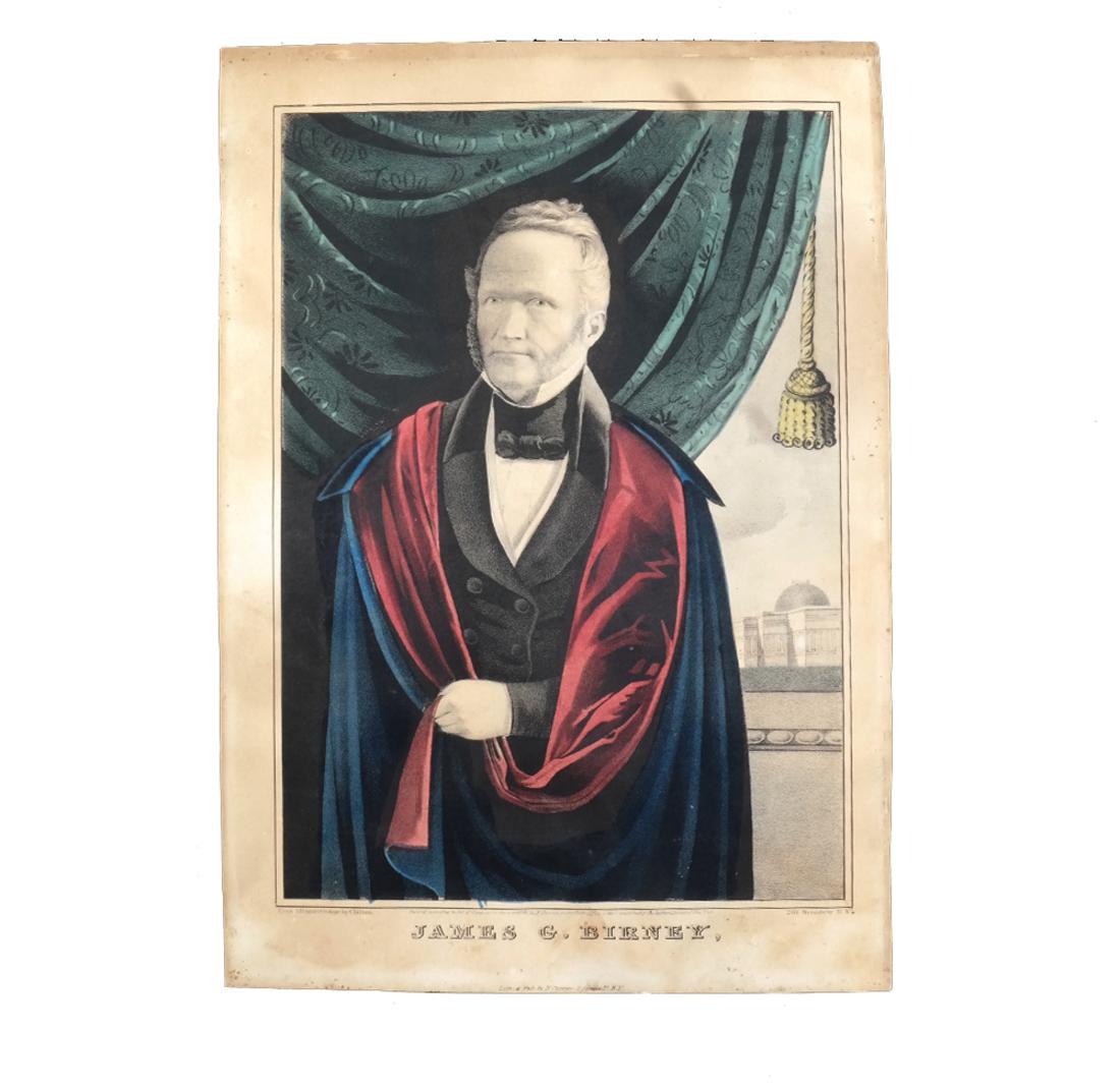 JAMES G. BIRNEY 1844 CURRIER LITHOGRAPH PORTRAIT (1 of 9)