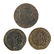 RUSSIA. CATHERINE II, TRIO OF COPPER COINS. - 17