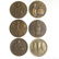 RUSSIA. CATHERINE II, TRIO OF COPPER COINS.