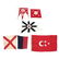 SIX ASSORTED BANNERS & FLAGS