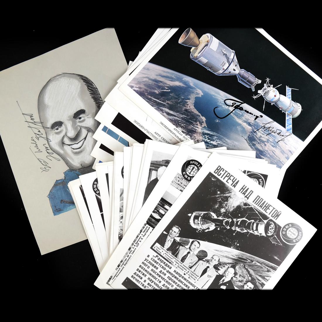 APOLLO-SOYUZ TEST PROJECT SIGNED PHOTOS AND OTHERS (1 of 9)