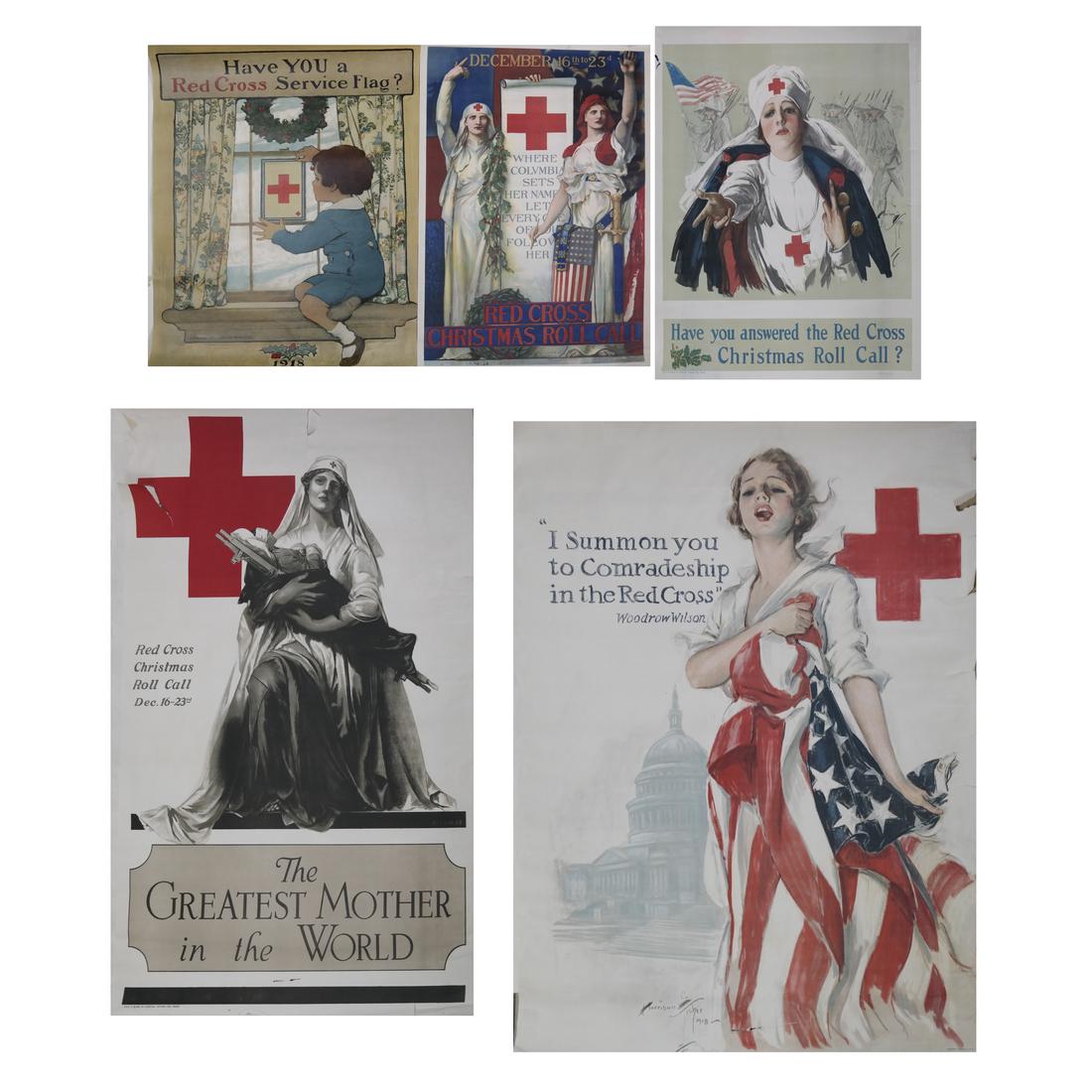 WORLD WAR I RED CROSS 1918 CHRISTMAS ROLL CALL POSTERS (1 of 6)
