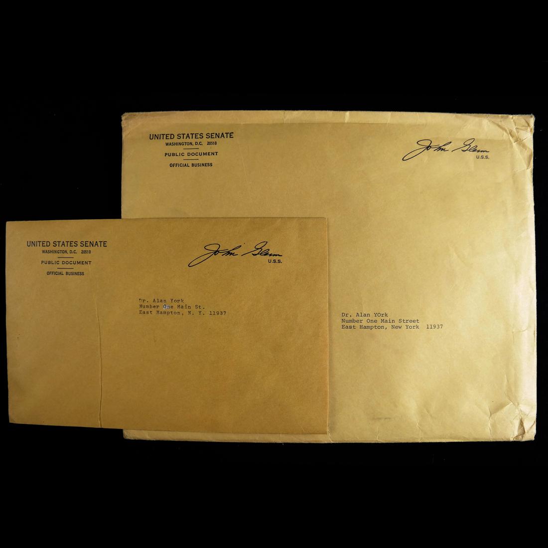 JOHN GLENN SIGNED ITEMS AND APOLLO MATERIAL SPECIMENS (1 of 10)