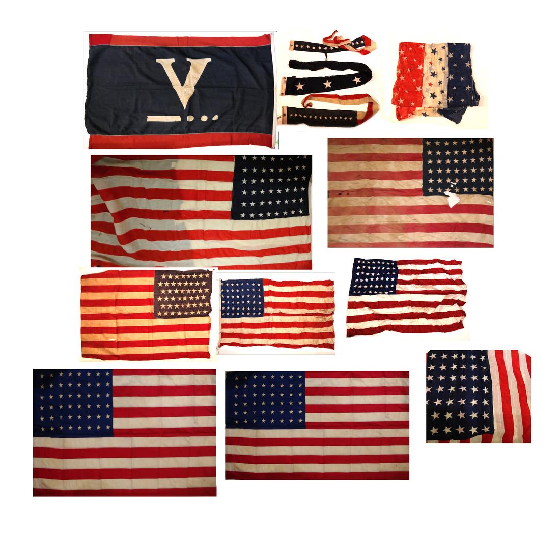 Seven 48 Star United States Flags and Others (1 of 12)