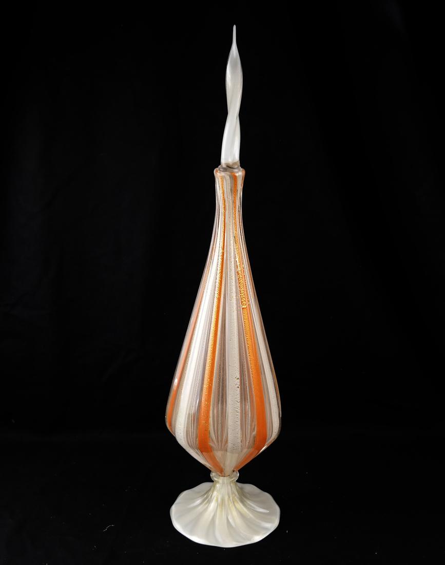 Venini-Style Glass Decanter & Stopper (1 of 6)