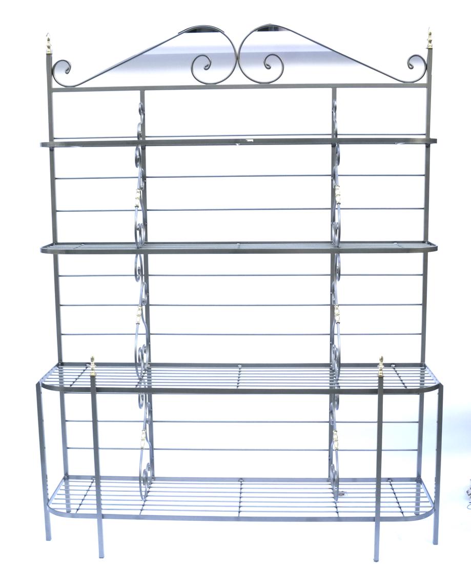 Contemporary Brushed Steel Baker's Rack (1 of 4)