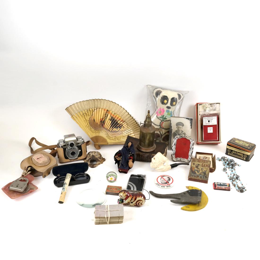 Vintage Box Lot: Paperweight, Radio, Cards, more (1 of 10)