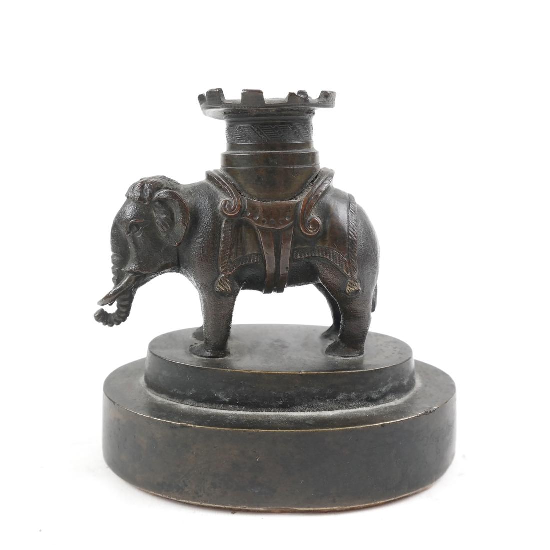 Bronze Elephant-Form Candlestick (1 of 8)