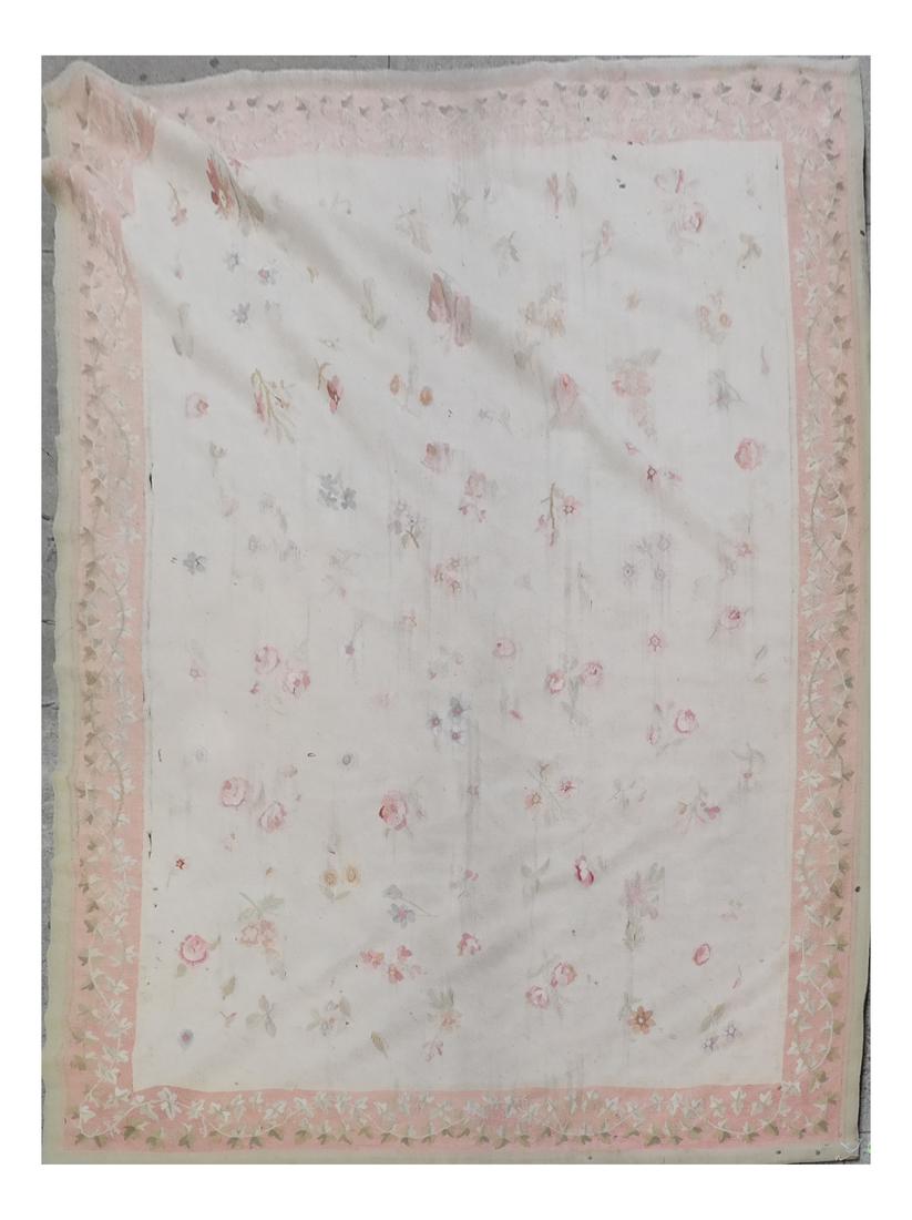 Antique French Aubusson Rug: Antique French Aubusson rug. Dimensions: 144" L x 108" W; 
