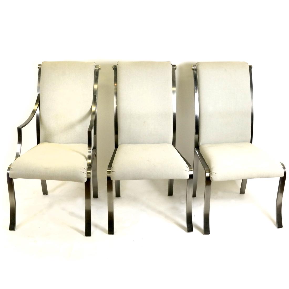 Set of Six Modern Steel Dining Chairs (1 of 8)
