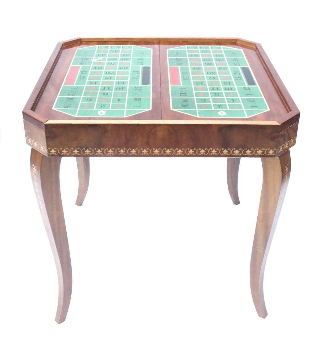 Italian Game Table, Notturno Intarsio