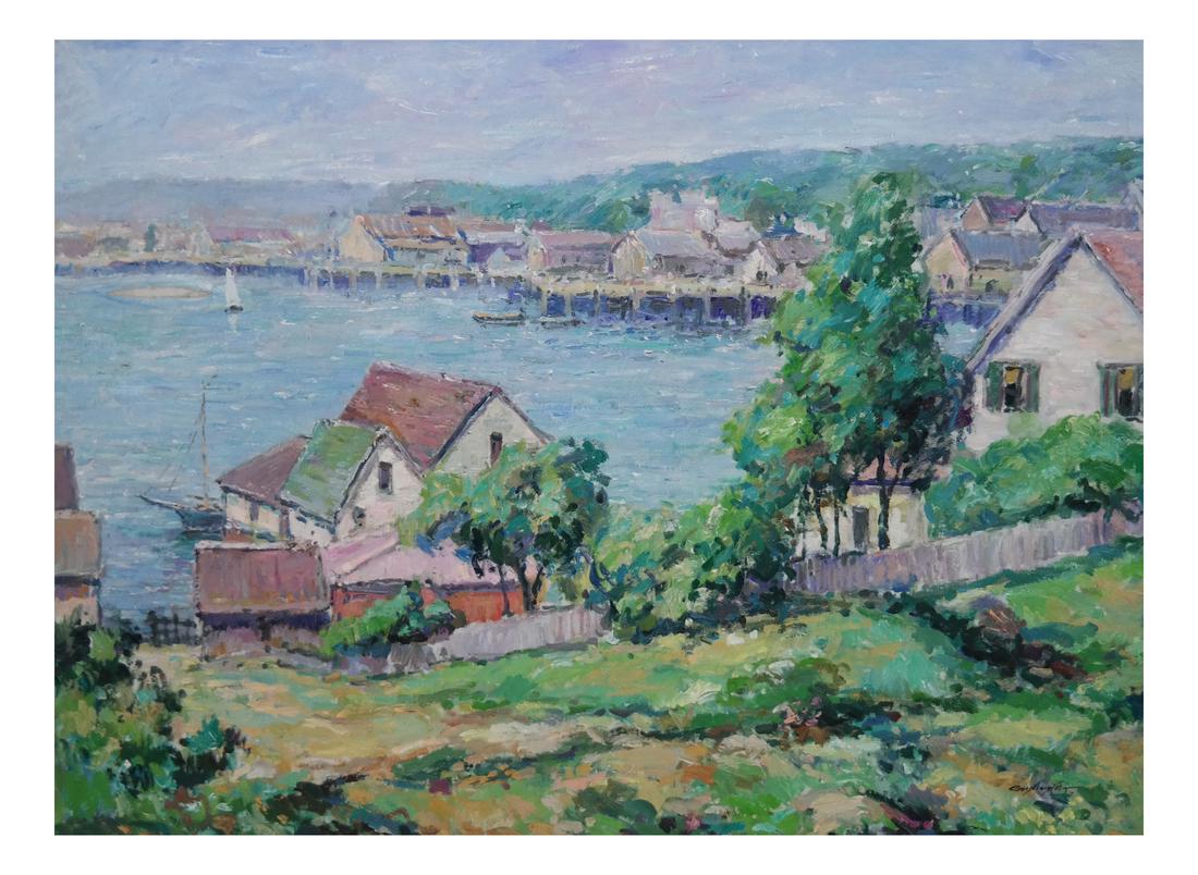 Gimonet, Coastal Village - Oil on Canvas (1 of 4)