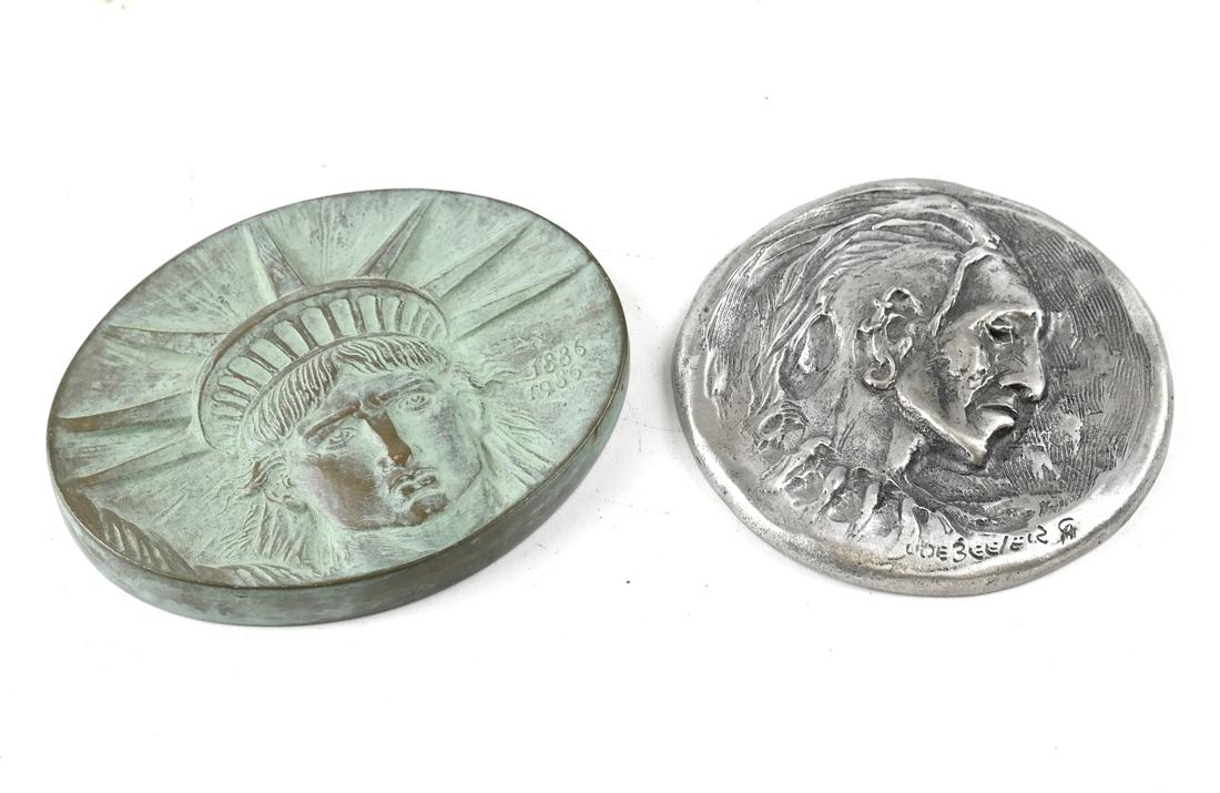 Two American Theme Medals - E. Basha and E. Daub (1 of 5)