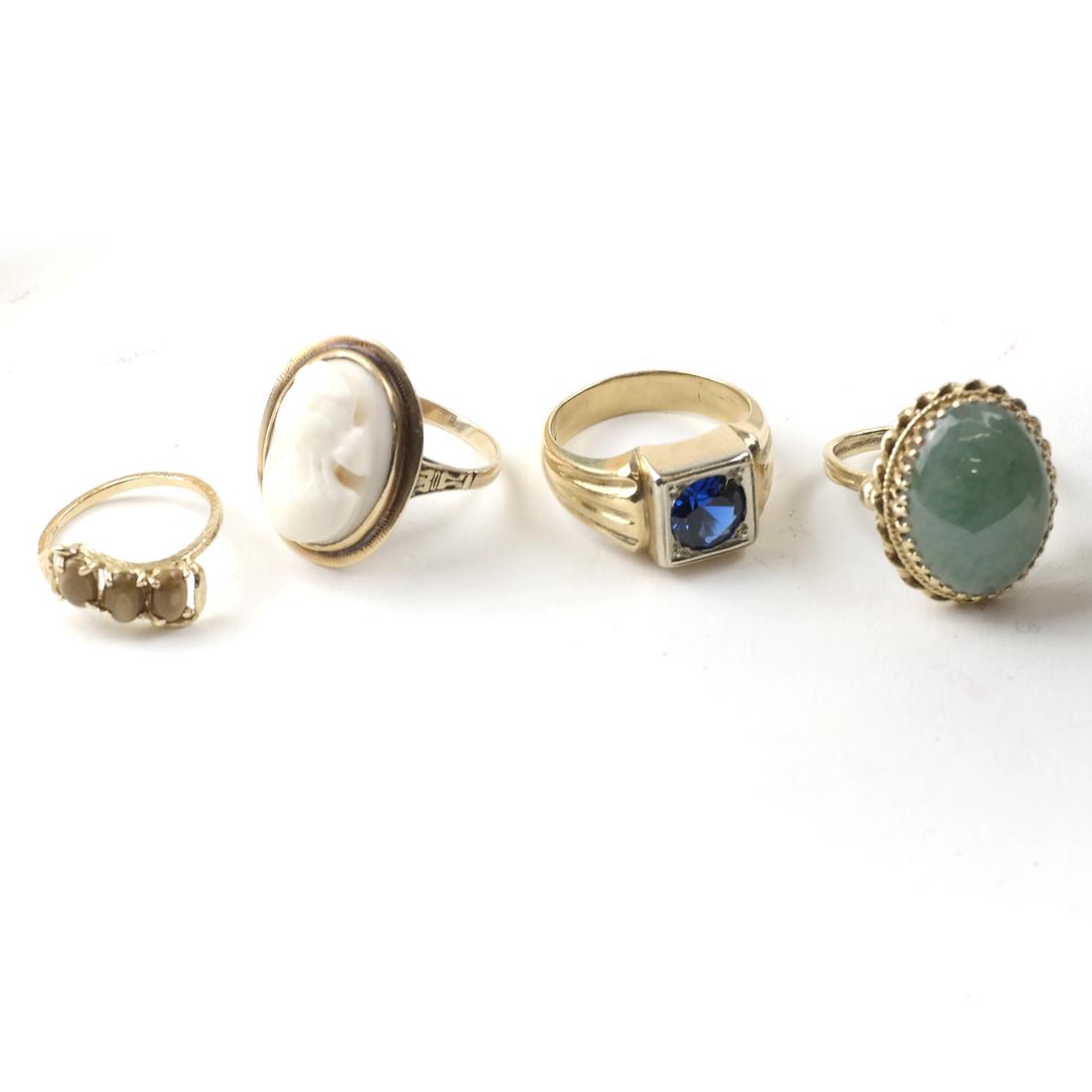 Four 14k Yellow Gold Rings (1 of 7)