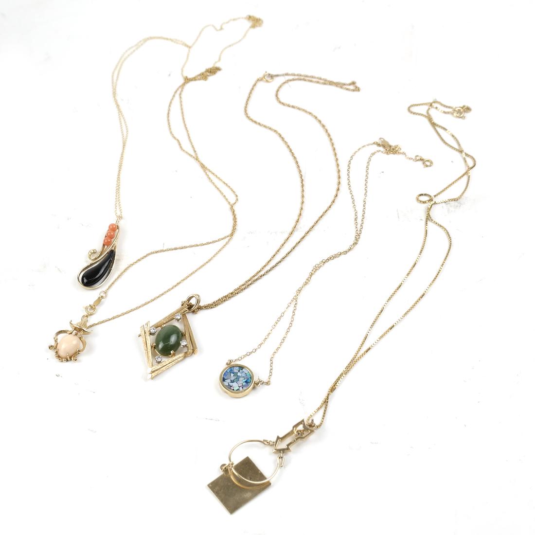 Five 14k Yellow Gold Necklaces (1 of 6)