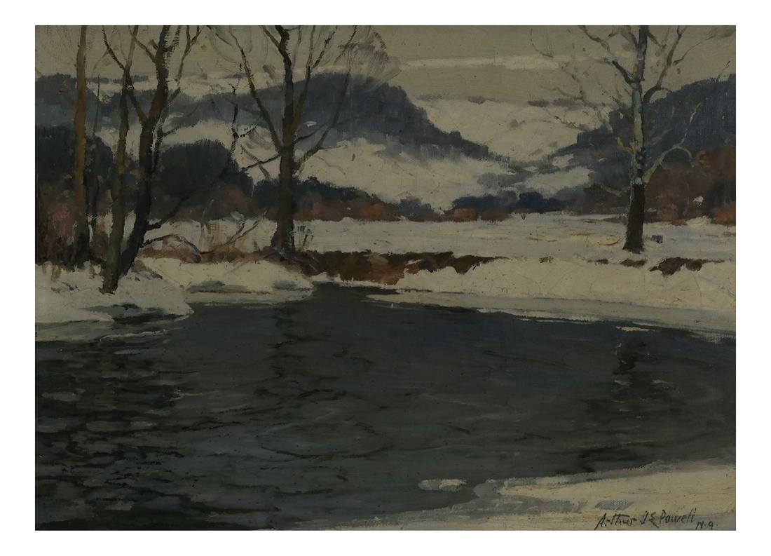 Arthur J.E. Powell "December Snow" - Oil on Canvas (1 of 5)