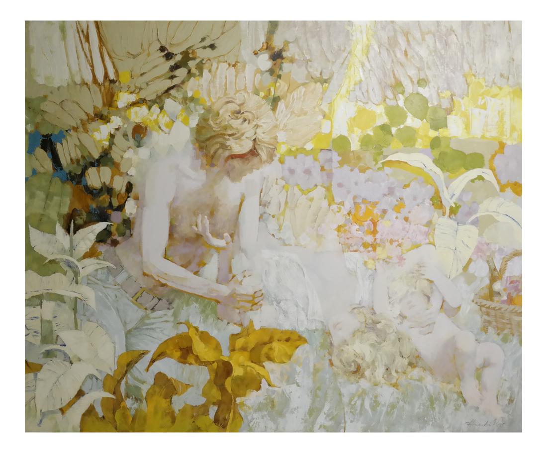 Alexander Ross, "Young Family, 1973" - Oil on Canvas (1 of 7)