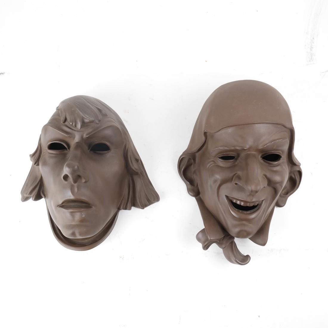 Bottger Steinzeug Meissen Theatrical Masks (1 of 5)