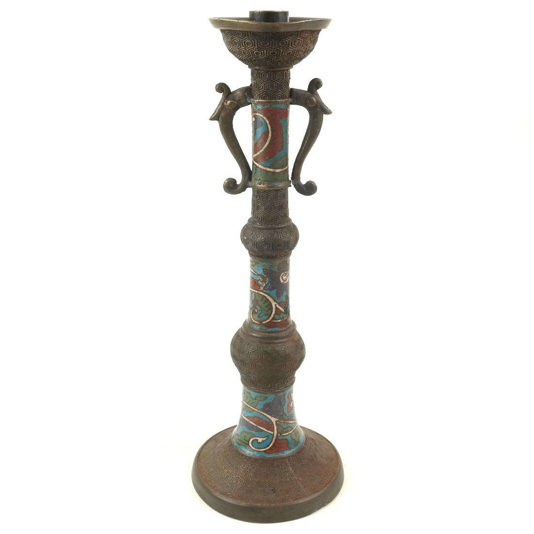 Middle Eastern Partial Cloisonne Candlesticks (1 of 6)