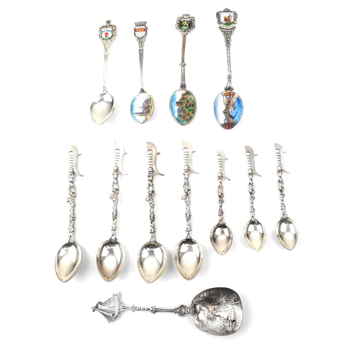 12 European .800 and .900 Silver Spoons (1 of 7)