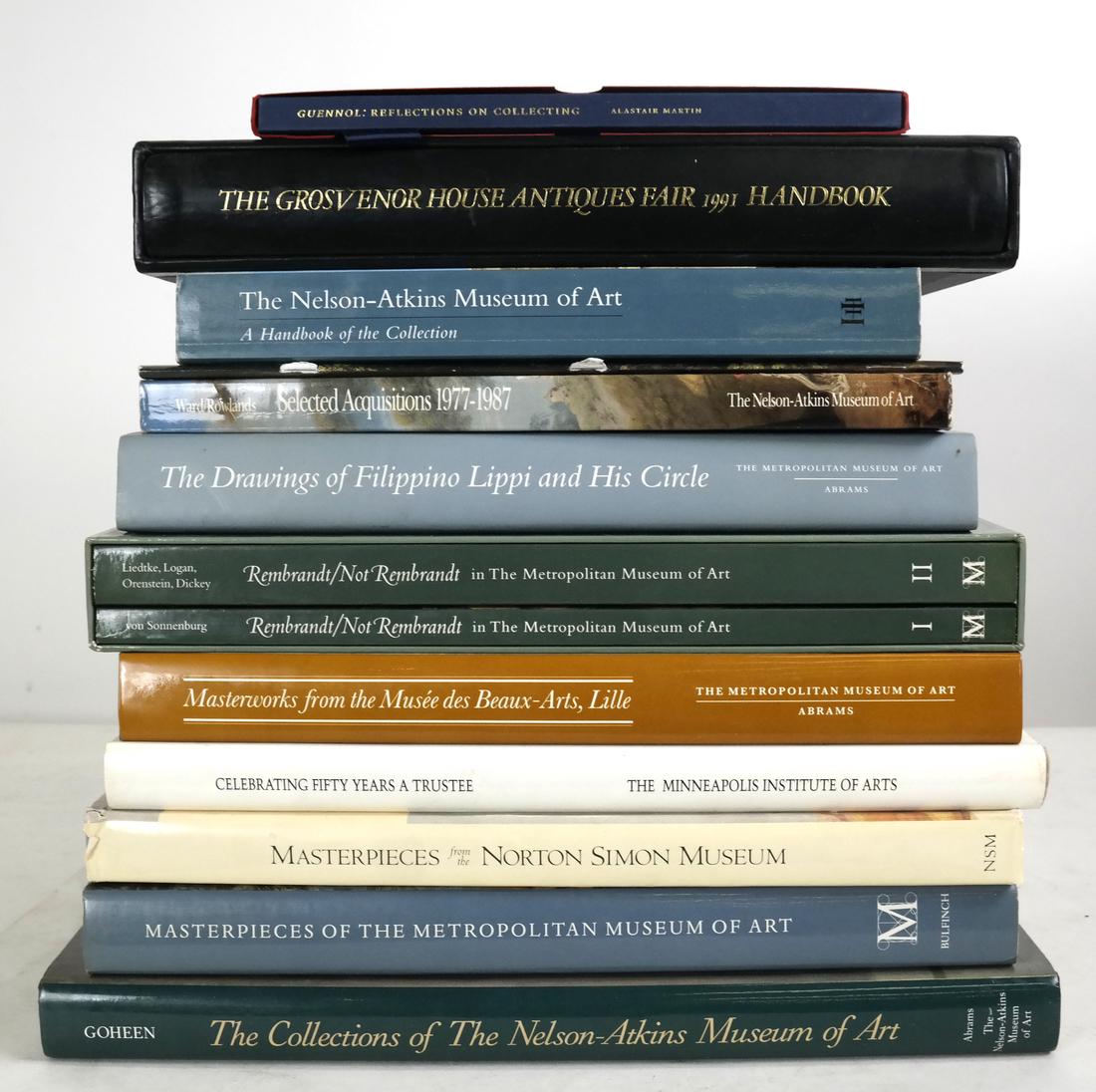 Ten Books on Fine Art: Including: 1) Drawings of Filippino Lippi and His Circle. 2) Rembrandt/Not Rembrandt. 3) The Nelson-Atkins Museum of Art. 4) Masterpieces from the Simon Norton Museum.