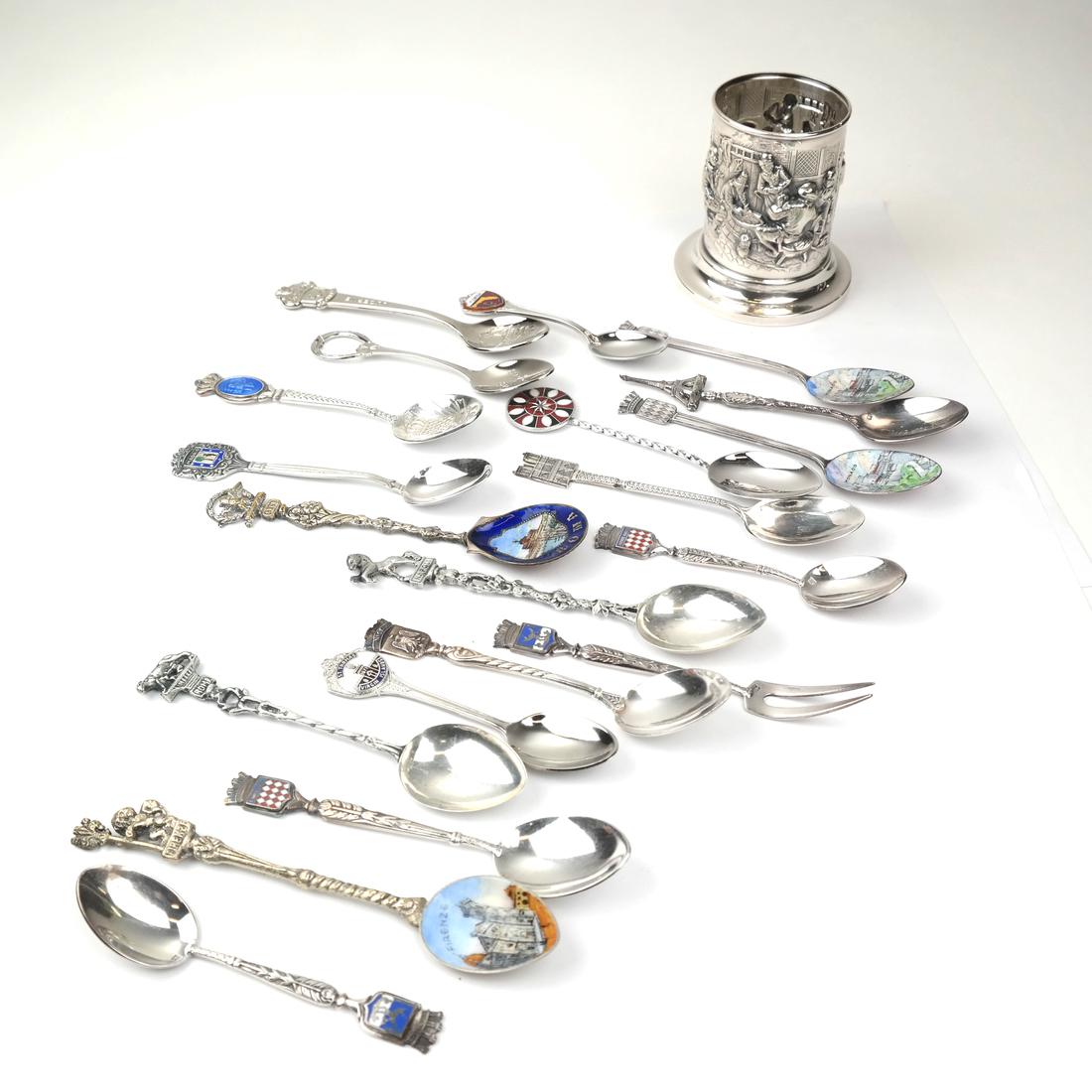 Group of Souvenir Spoons and a Relief Vessel (1 of 11)